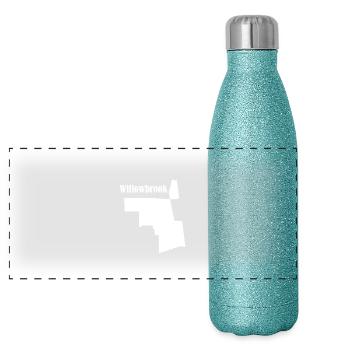 Willowbrook - Panorama Glitzer Isolierflasche 500 ml - Blau Glitzer - Vorne