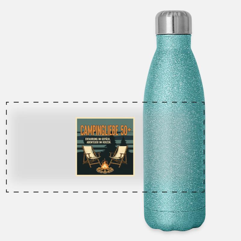 Entdecke unser hochwertiges Camperliebe 50+ Shirt Panorama Glitzer Isolierflasche 500 ml