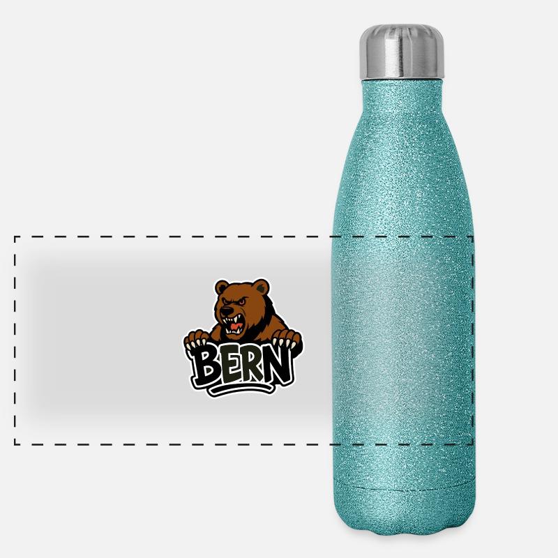 Berner Bär Panorama Glitzer Isolierflasche 500 ml
