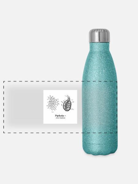 Analyse - Panorama Glitzer Isolierflasche 500 ml - Blau Glitzer - Vorne