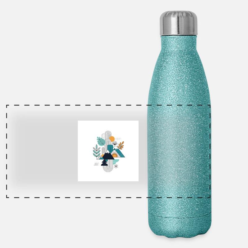 Moderne Natur Panorama Glitzer Isolierflasche 500 ml