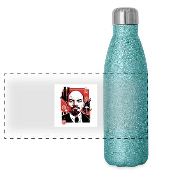 1751410496769 - Panorama Glitzer Isolierflasche 500 ml - Blau Glitzer - Vorne