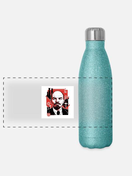 1751410496769 - Panorama Glitzer Isolierflasche 500 ml - Blau Glitzer - Vorne