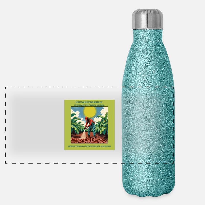 Arbeit ohne Schutz? Panorama Glitzer Isolierflasche 500 ml