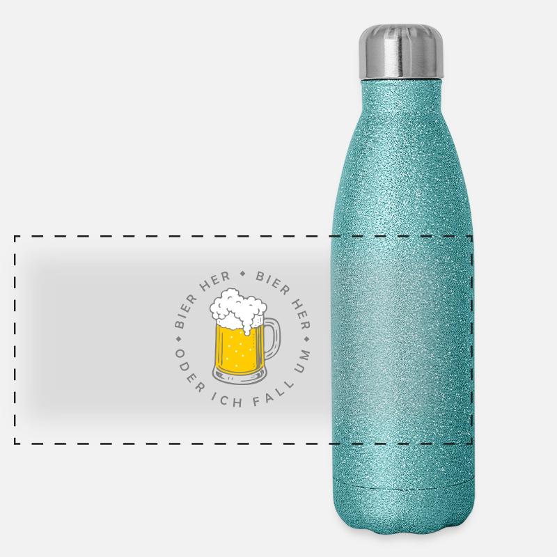 Les abeilles ici - Oder ich fall um ! Gourde isotherme panoramique pailletée 500 ml