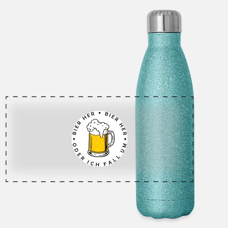 Les abeilles ici - Oder ich fall um ! Gourde isotherme panoramique pailletée 500 ml