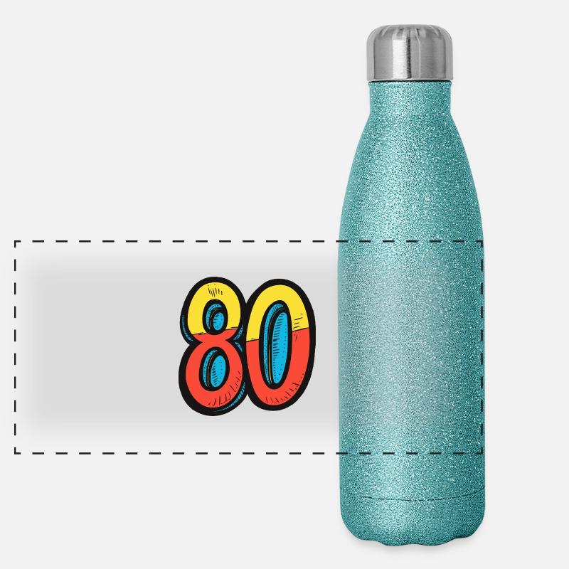 80 Number Comic Panoramic Glitter Thermal Bottle 500 ml