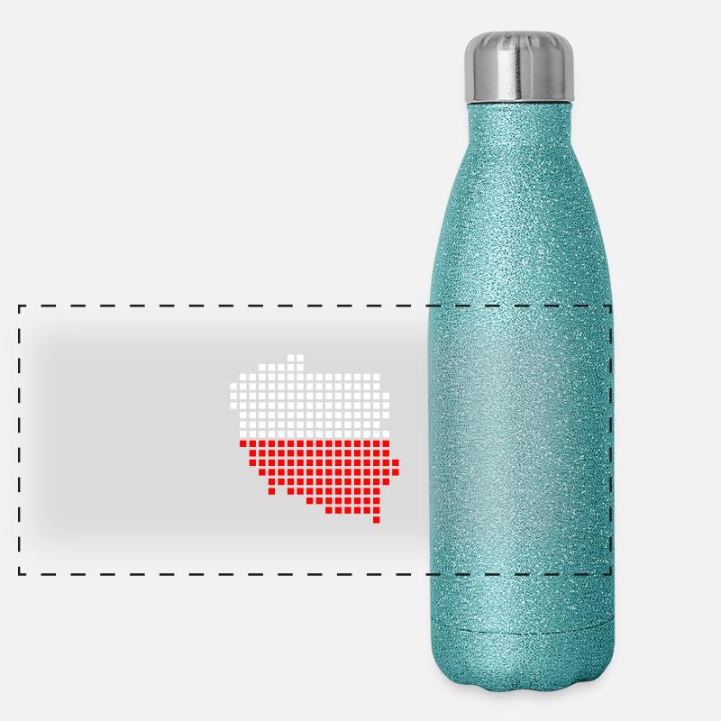 Polen Panorama Glitzer Isolierflasche 500 ml