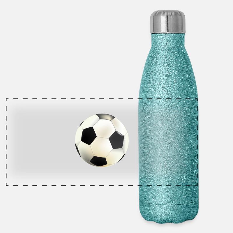 balle - Gourde isotherme panoramique pailletée 500 ml - paillettes bleues
