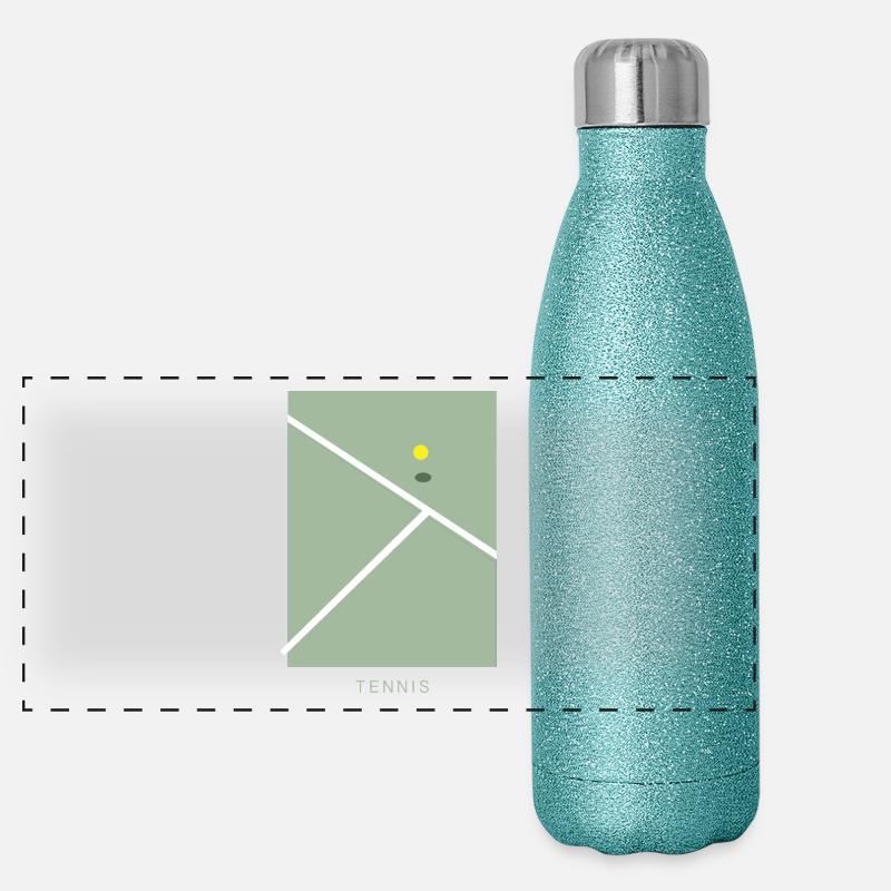 Tennis Art Panorama Glitzer Isolierflasche 500 ml
