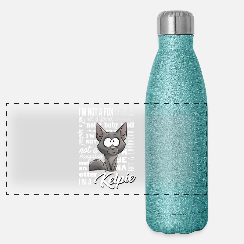 I'm Kelpie Fawn - white EN Panoramic Glitter Thermal Bottle 500 ml