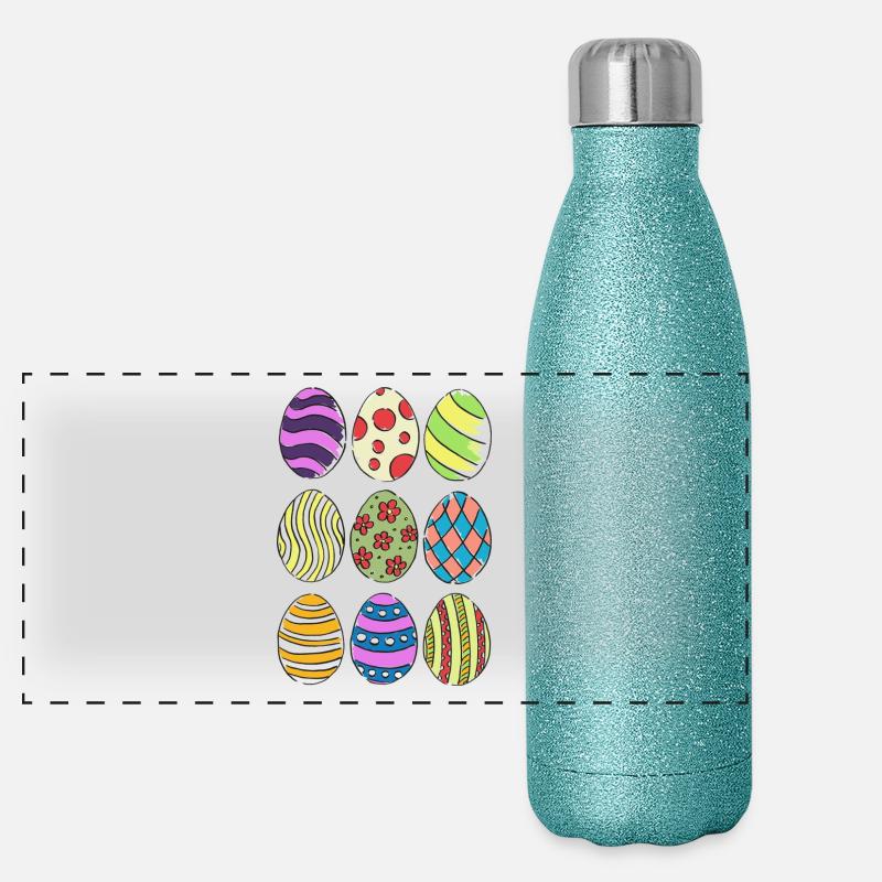 oeufs de Pâques Gourde isotherme panoramique pailletée 500 ml