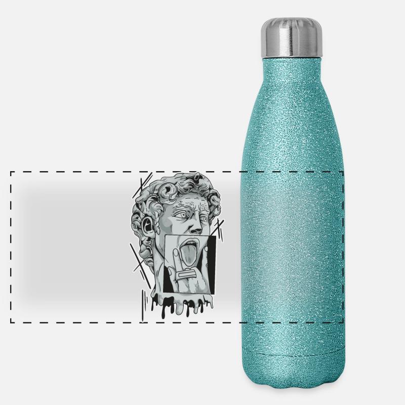 Skulptur von David Panorama Glitzer Isolierflasche 500 ml