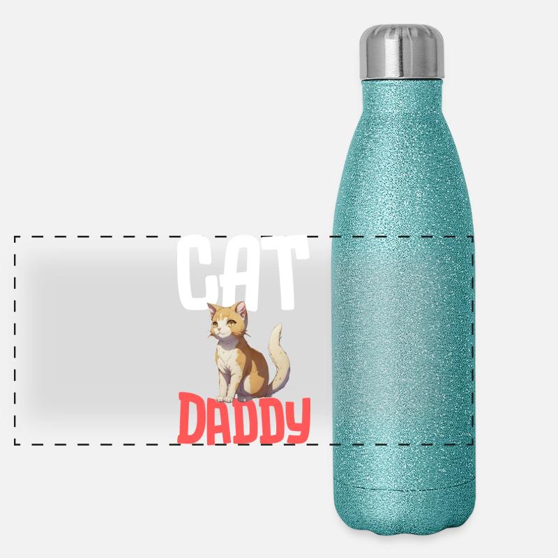 Cat Daddy: Robust Typography Panoramic Glitter Thermal Bottle 500 ml