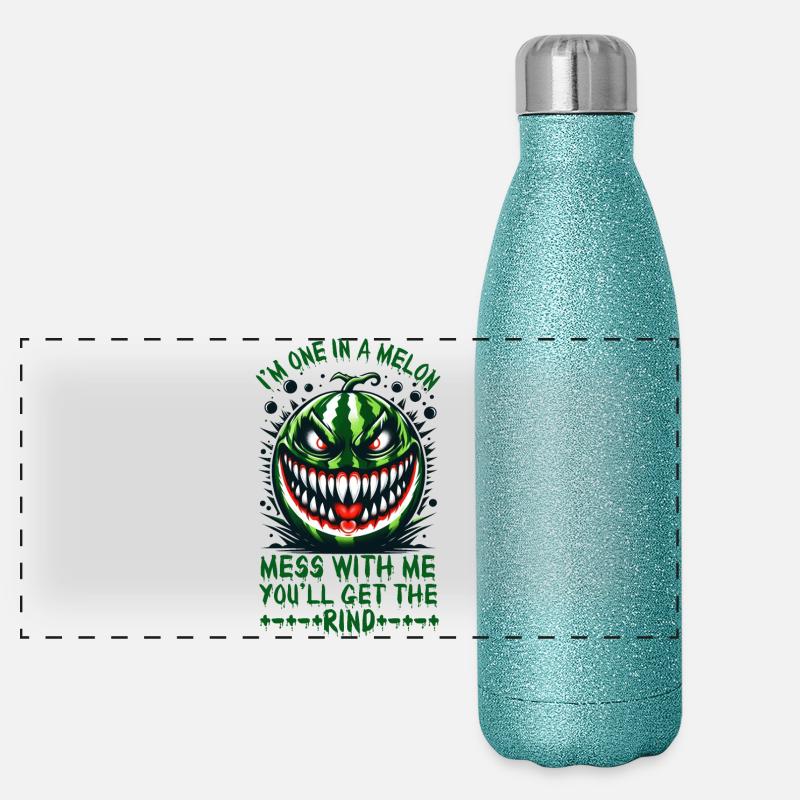 Je ne fais qu’un dans un melon. Embrouille-moi, Summerween Gourde isotherme panoramique pailletée 500 ml