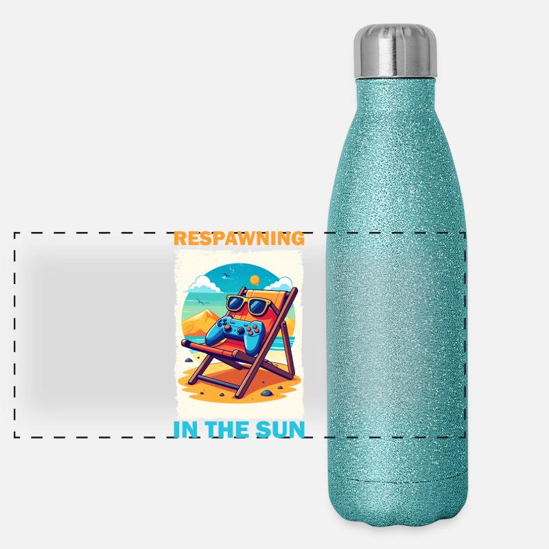 Vacances de jeu à la plage Gourde isotherme panoramique pailletée 500 ml