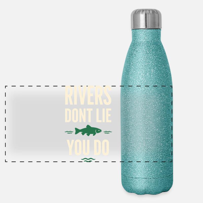 Fliegenfischen In Nordgewässern – Panorama Glitzer Isolierflasche 500 ml