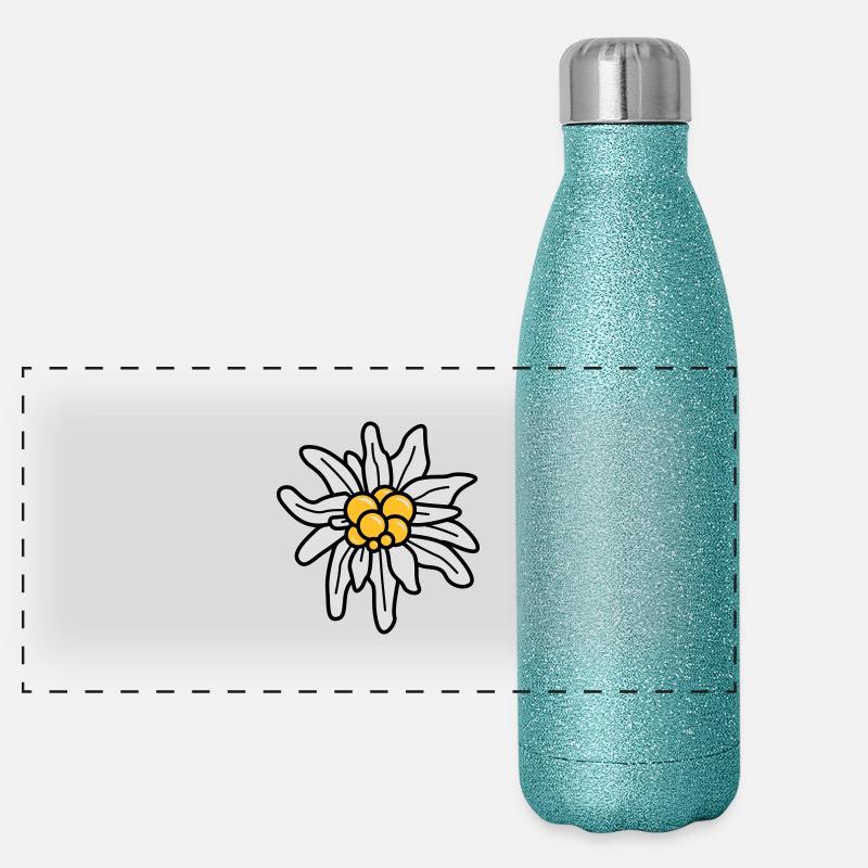 Edelweiss Panorama Glitzer Isolierflasche 500 ml