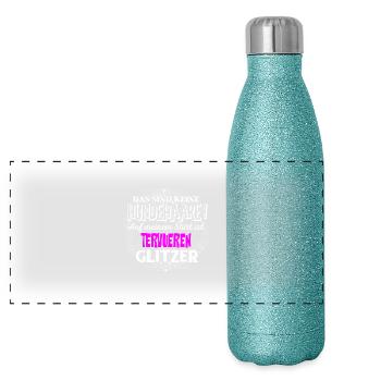 TERVUEREN - Glitzer - Panorama Glitzer Isolierflasche 500 ml - Blau Glitzer - Vorne