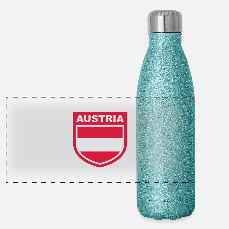 austria_emblem Panorama Glitzer Isolierflasche 500 ml