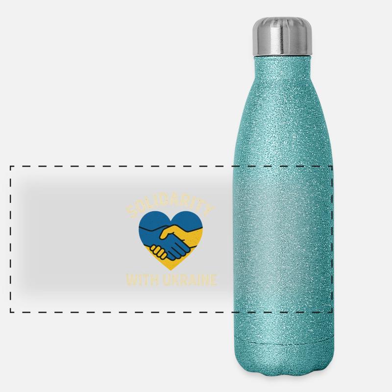 Solidarité avec l’Ukraine Gourde isotherme panoramique pailletée 500 ml