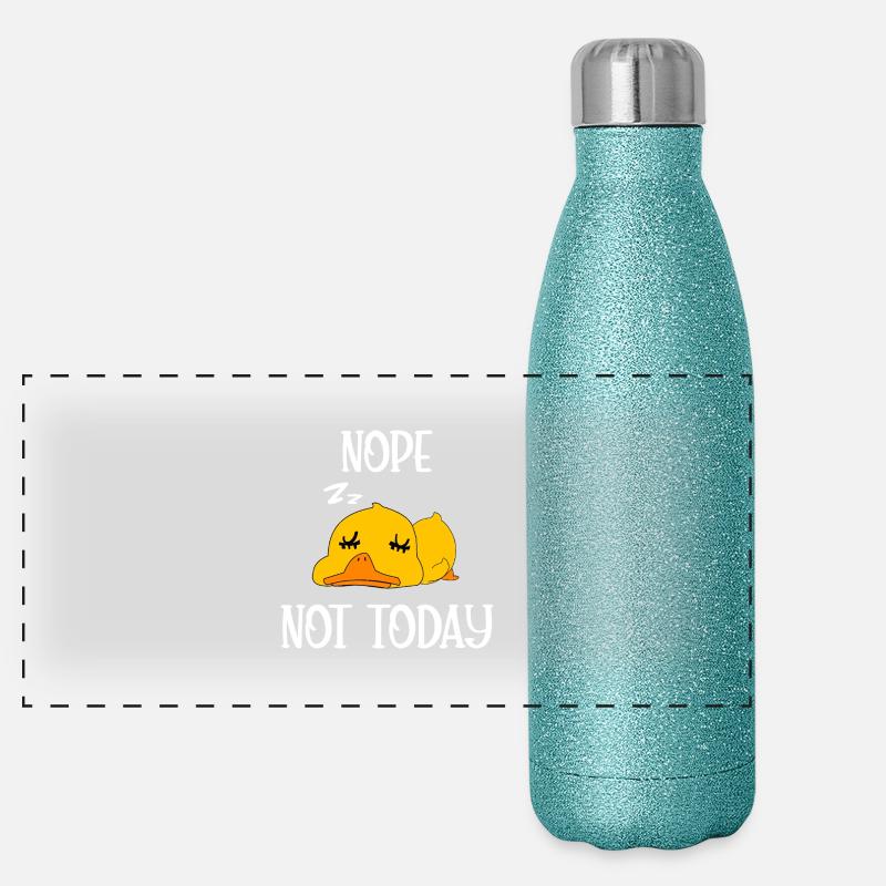 Non, pas aujourd’hui, canard Gourde isotherme panoramique pailletée 500 ml