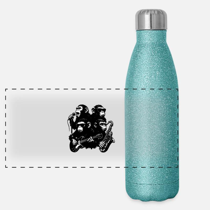 The Monkey Dance Band Panorama Glitzer Isolierflasche 500 ml