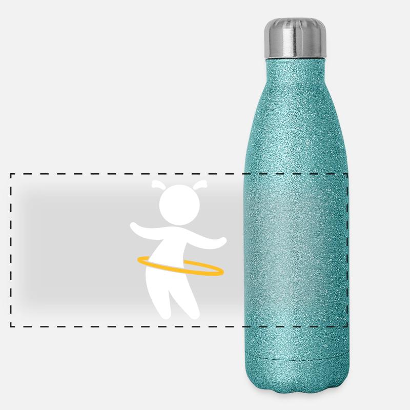 Jeu d'enfant avec Hoolahoop Gourde isotherme panoramique pailletée 500 ml