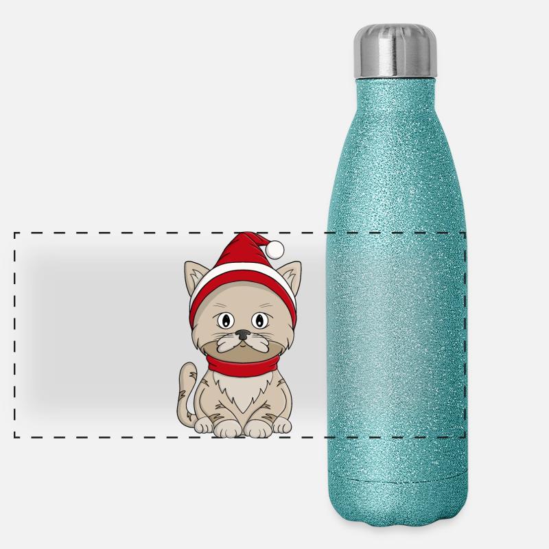 Winter Kitty Panoramic Glitter Thermal Bottle 500 ml