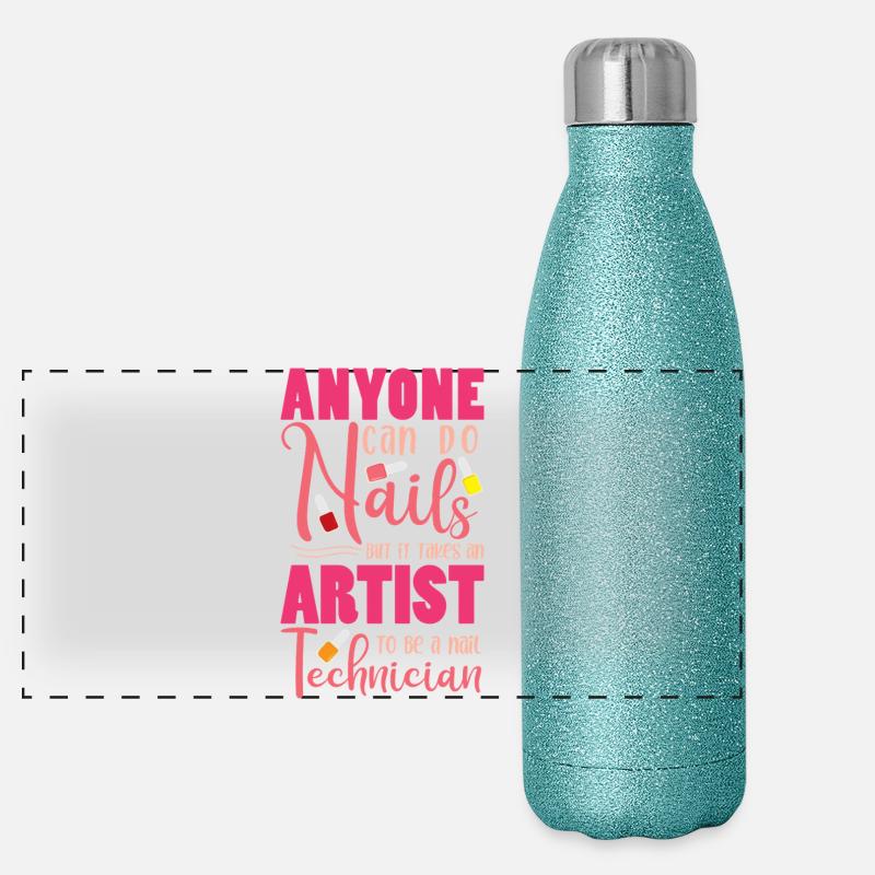 Designer de manucures Salon de manucure cosmétiques Gourde isotherme panoramique pailletée 500 ml