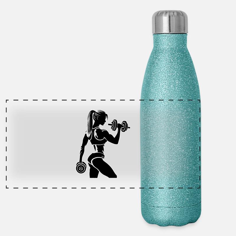 Strong & Focused Panoramic Glitter Thermal Bottle 500 ml