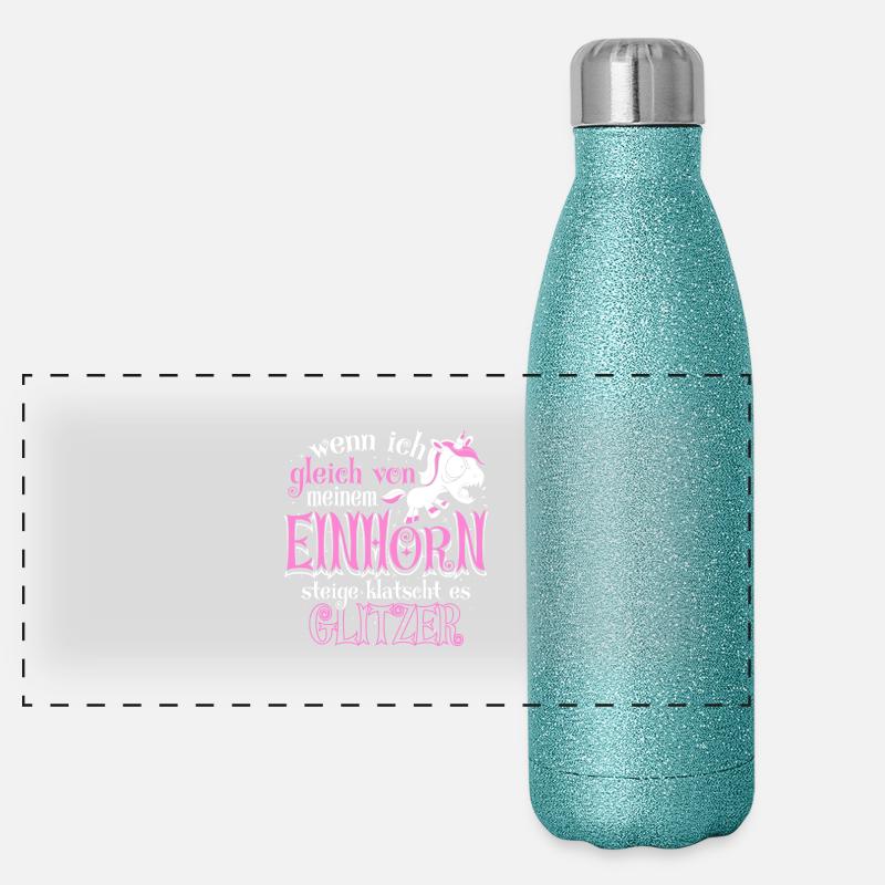 Einhorn Glitzer Panorama Glitzer Isolierflasche 500 ml