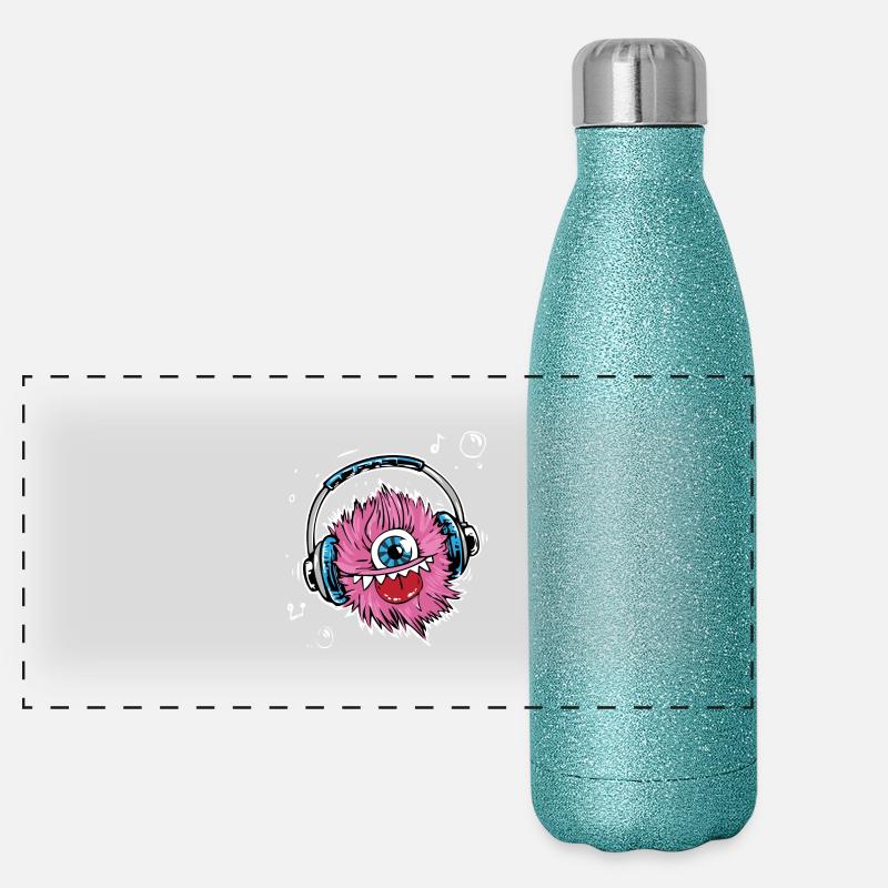 Monster Panorama Glitzer Isolierflasche 500 ml