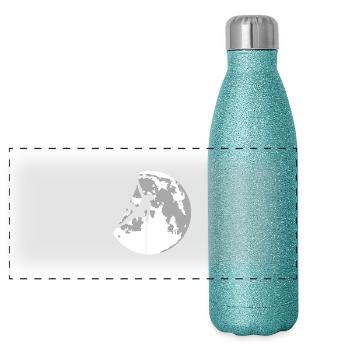 climber - Panoramic Glitter Thermal Bottle 500 ml - blue glitter - Front