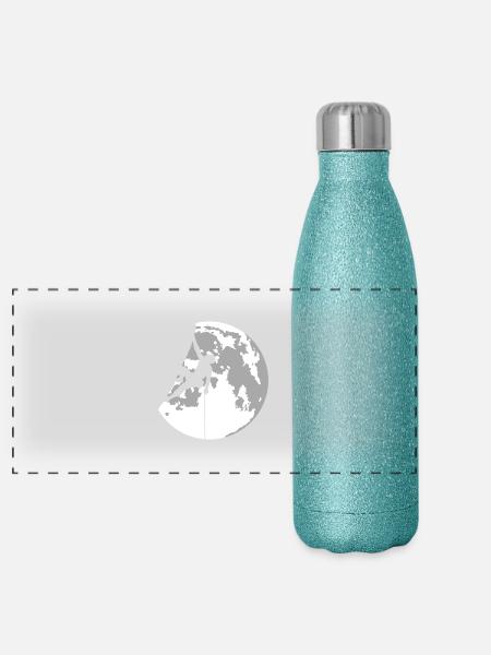 climber - Panoramic Glitter Thermal Bottle 500 ml - blue glitter - Front