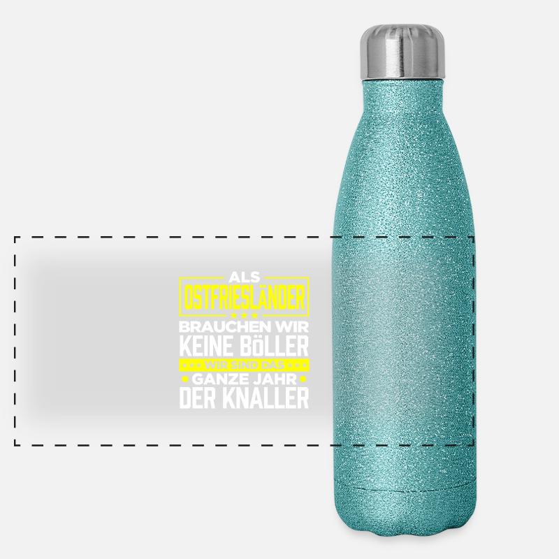 OSTFRIESLÄNDER - Böller Panorama Glitzer Isolierflasche 500 ml