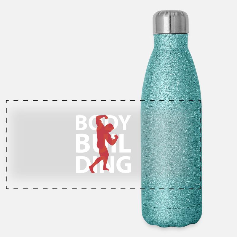 Bodybuilding Arnold 2 Panoramic Glitter Thermal Bottle 500 ml