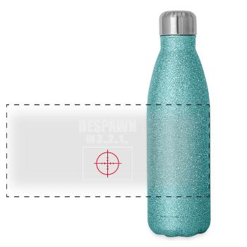 Respawn Countdown with Reticle - Panoramic Glitter Thermal Bottle 500 ml - blue glitter - Front