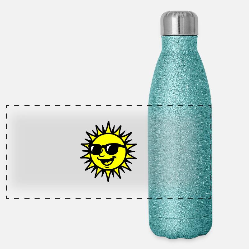 Sun Summer Funny Panoramic Glitter Thermal Bottle 500 ml