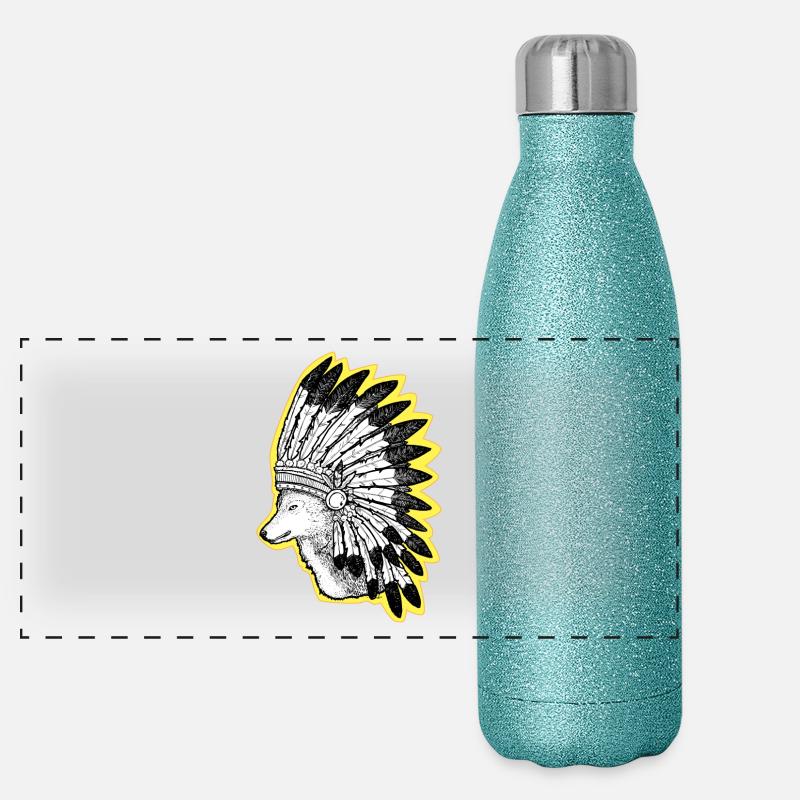 Loup Gourde isotherme panoramique pailletée 500 ml