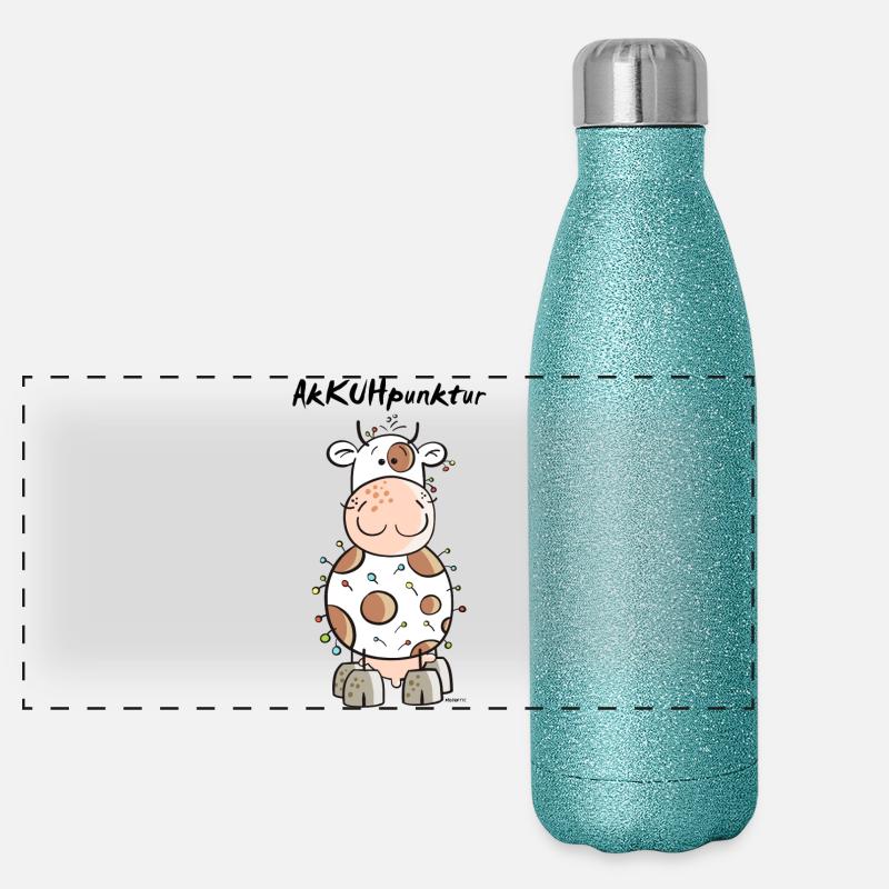 Akkuhpunktur Panorama Glitzer Isolierflasche 500 ml
