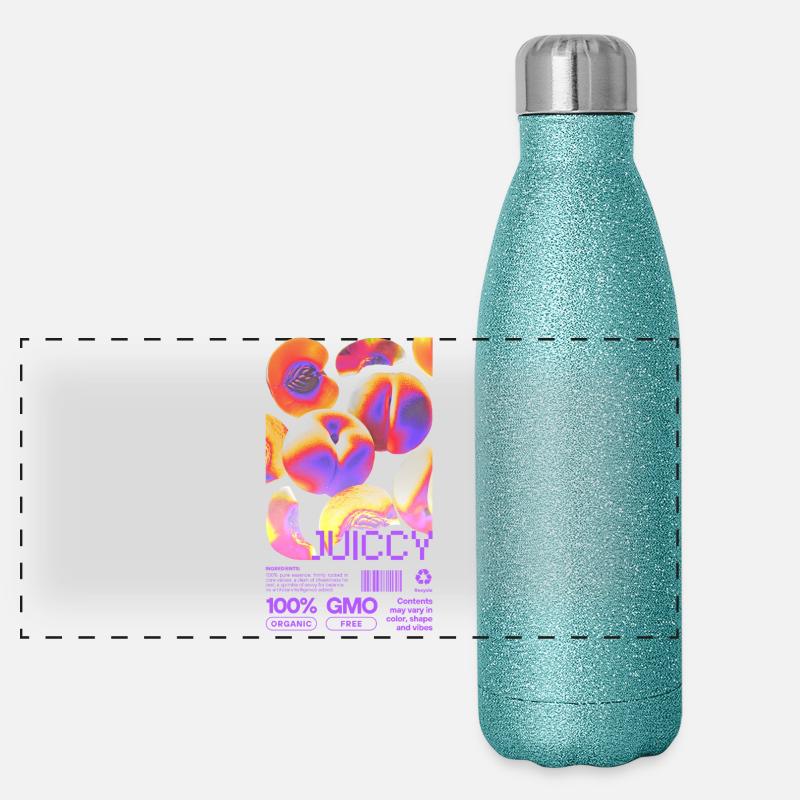 Juicy Peach Statement Panorama Glitzer Isolierflasche 500 ml