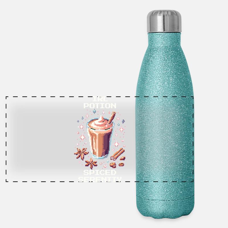 IRL Potion – Spiced Serenity | Chai Latte Panoramic Glitter Thermal Bottle 500 ml