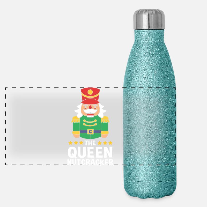 Weihnachten Nussknacker Königin Panorama Glitzer Isolierflasche 500 ml