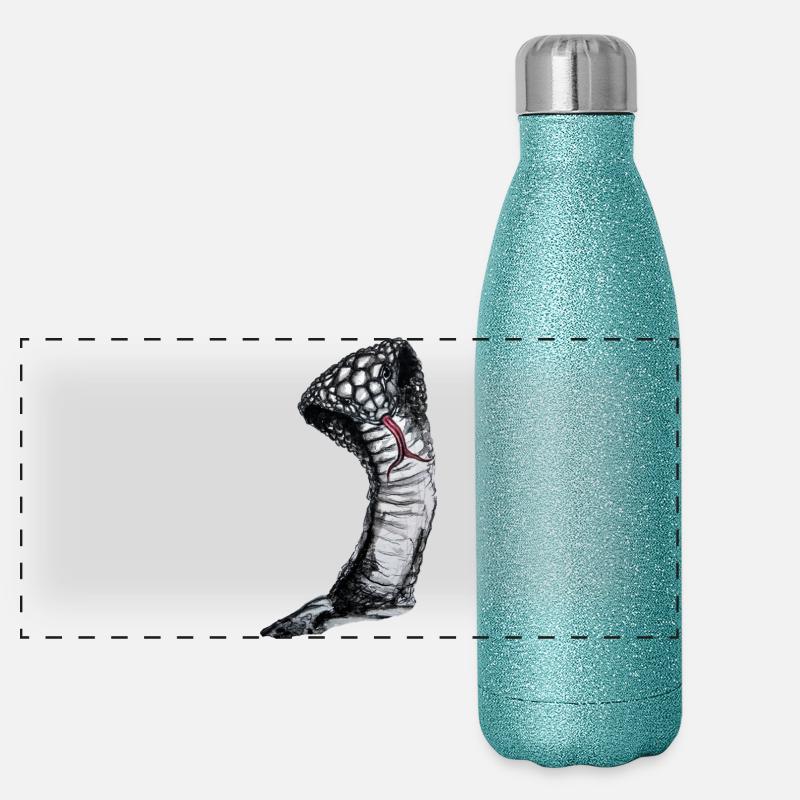 Kobra Panorama Glitzer Isolierflasche 500 ml
