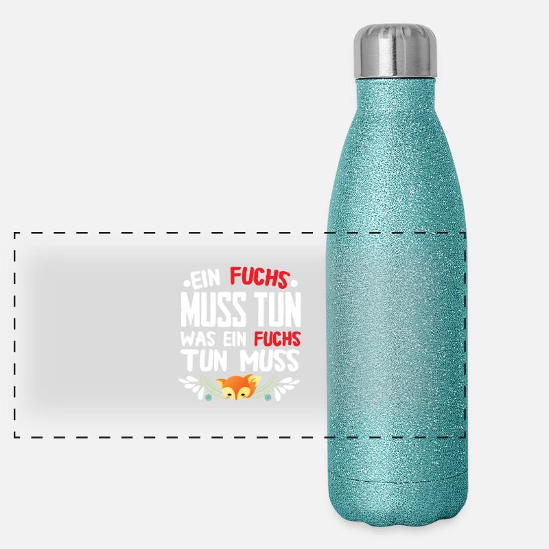 Was ein Fuchs tun muss? Panorama Glitzer Isolierflasche 500 ml