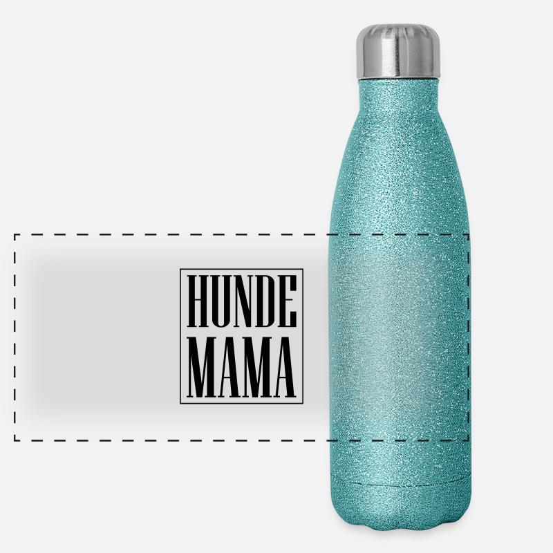 Hunde Mama Panorama Glitzer Isolierflasche 500 ml