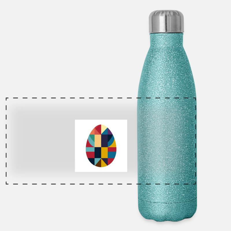 Easter Egg Design No.06 Panoramic Glitter Thermal Bottle 500 ml