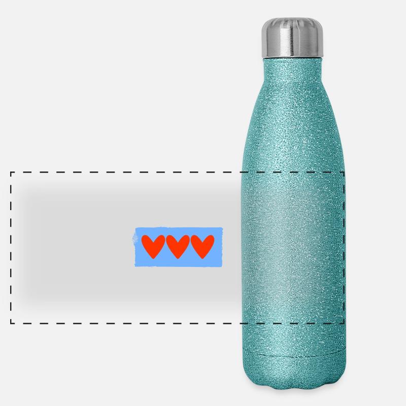 COUPLE. JUST MARRIED. EVJF. SAINT VALENTIN. MARIES Gourde isotherme panoramique pailletée 500 ml