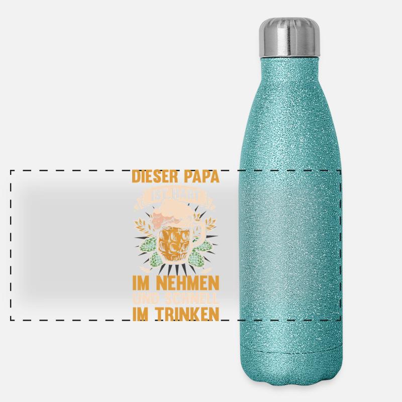 Beer Father Father's Day Dad Panoramic Glitter Thermal Bottle 500 ml